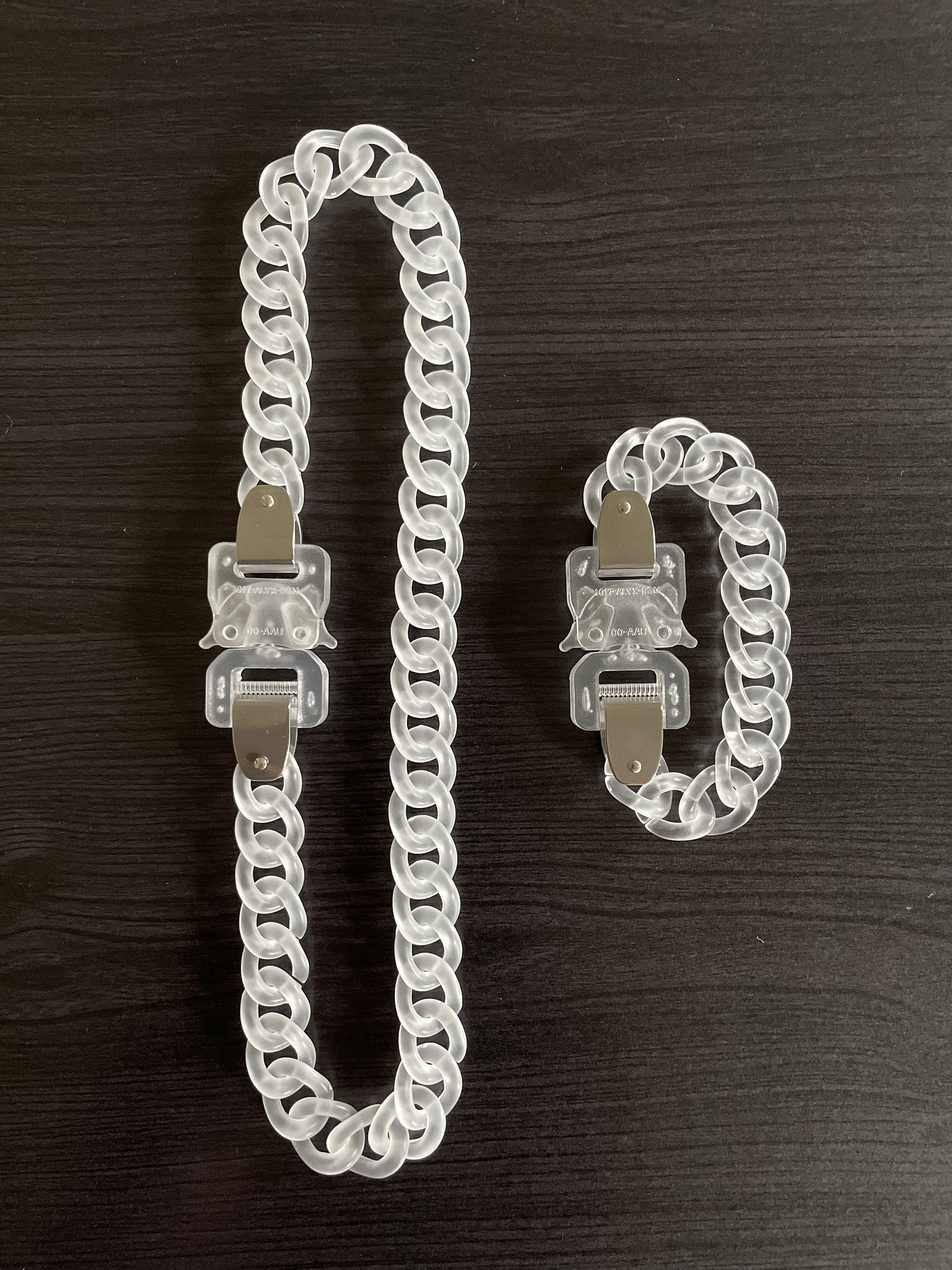 Transparent Buckle Chain Necklace Bracelet Bundle