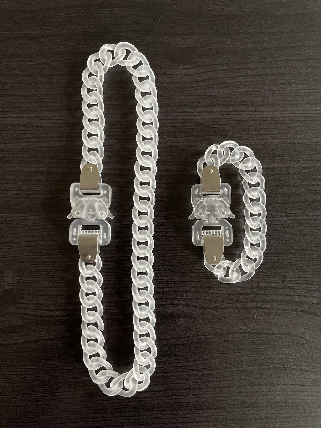 Transparent Buckle Chain Necklace Bracelet Bundle
