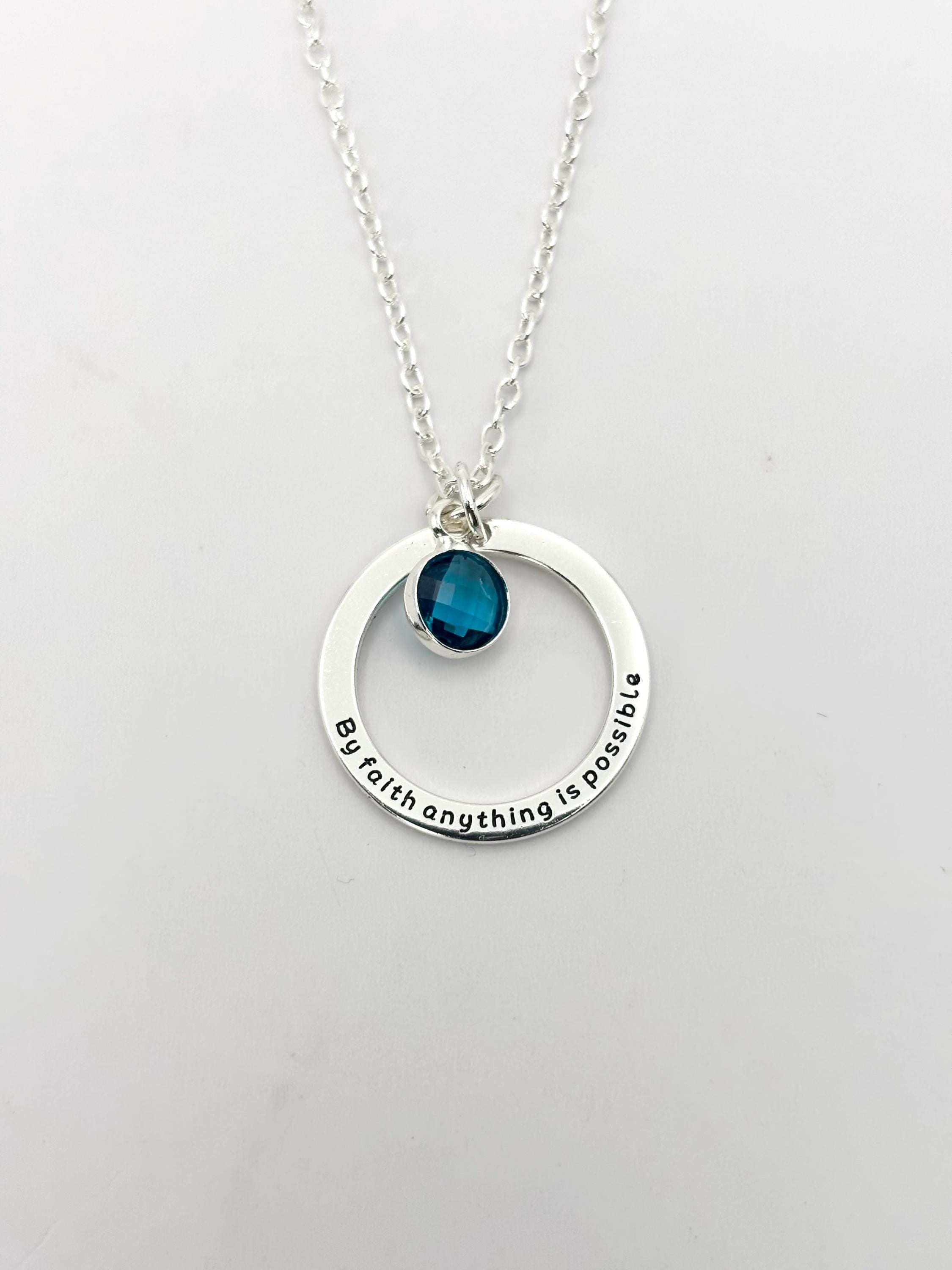 Engravable Sphere Birthstone Necklace