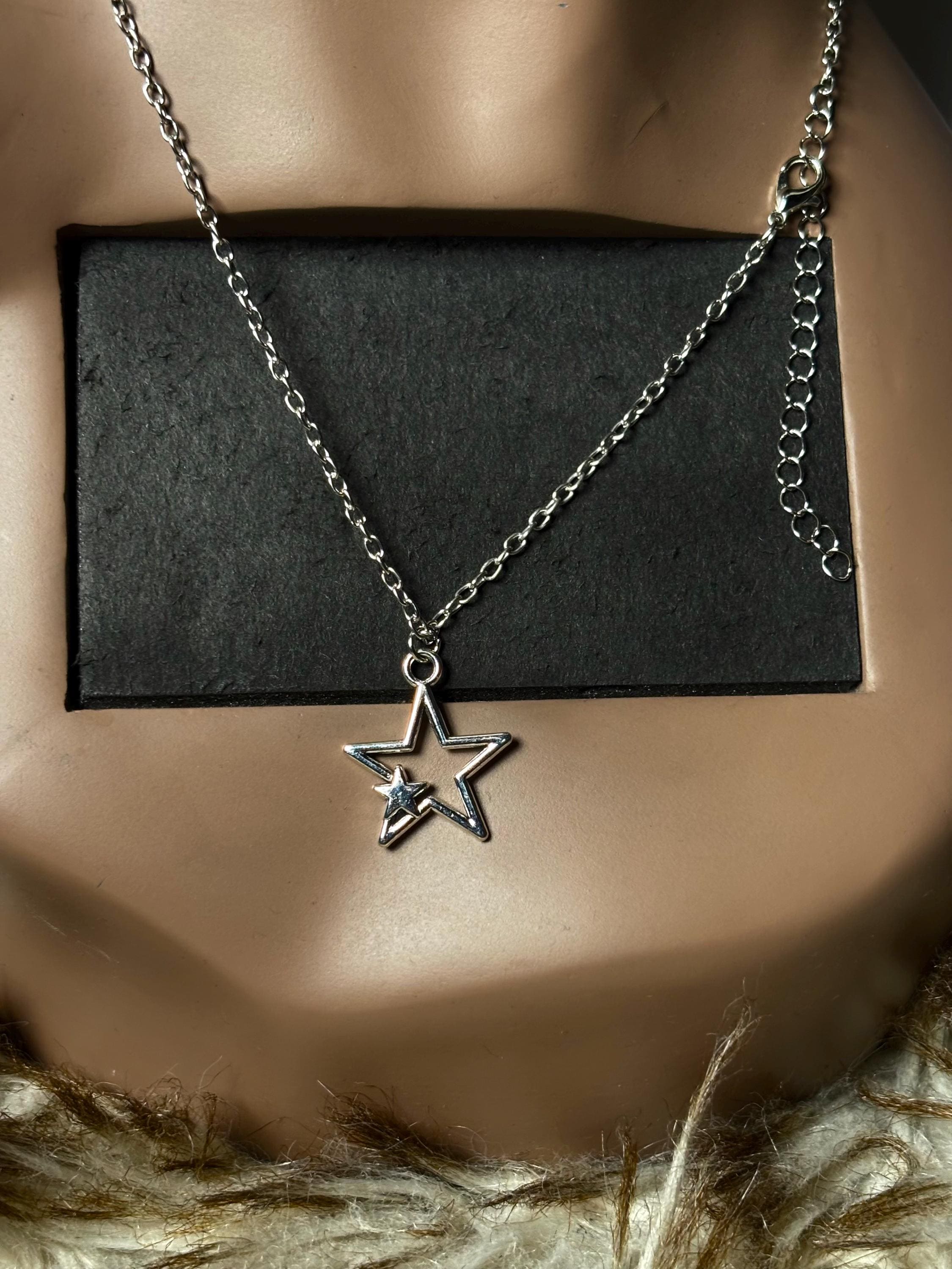 Double Star Pendant Necklace