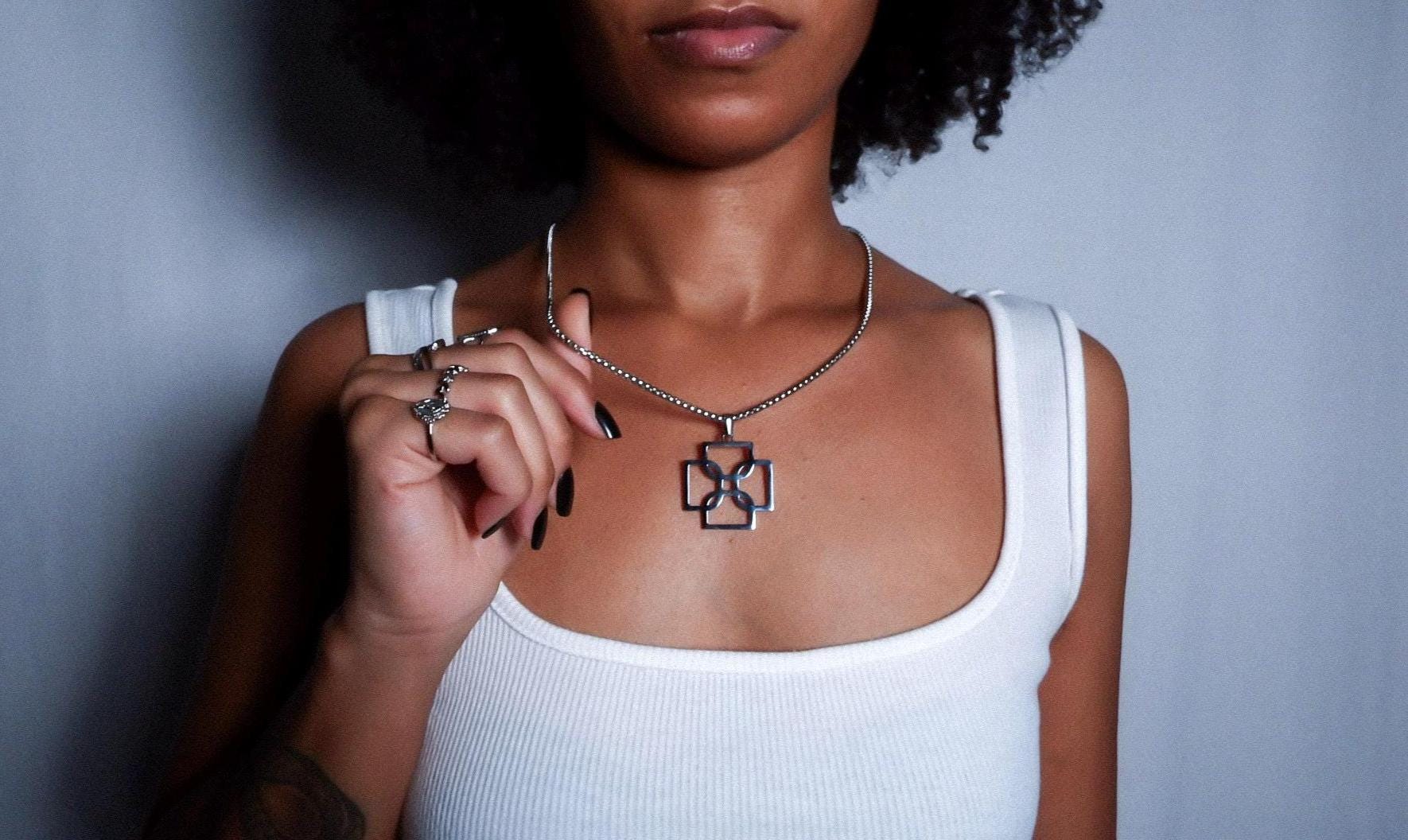 Geo Cross Necklace
