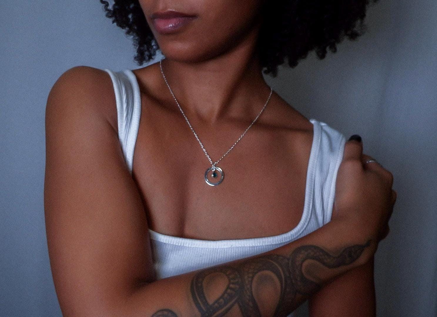 Engravable Sphere Birthstone Necklace