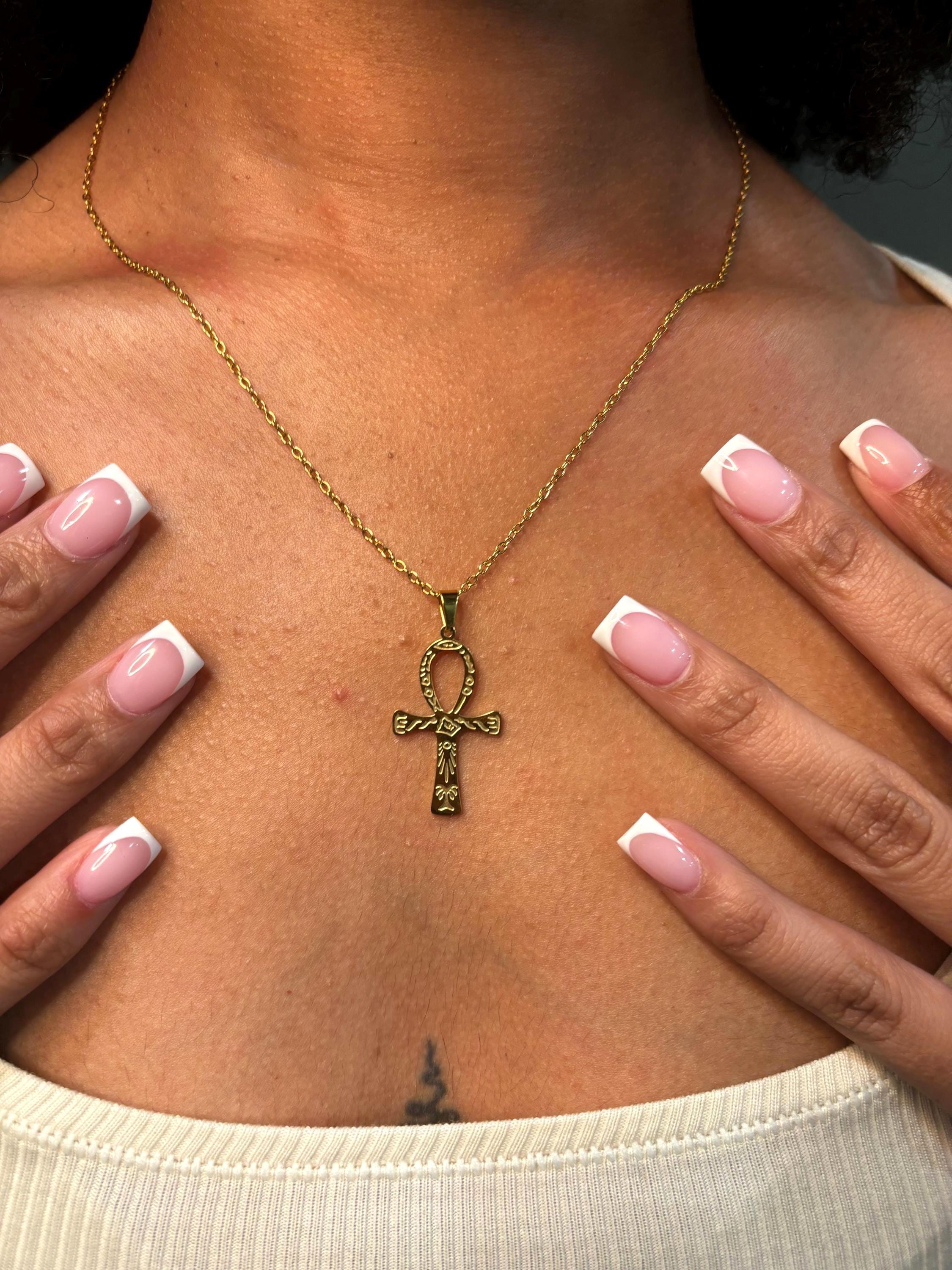 Gold Ankh Necklace: Egyptian Symbol of Life