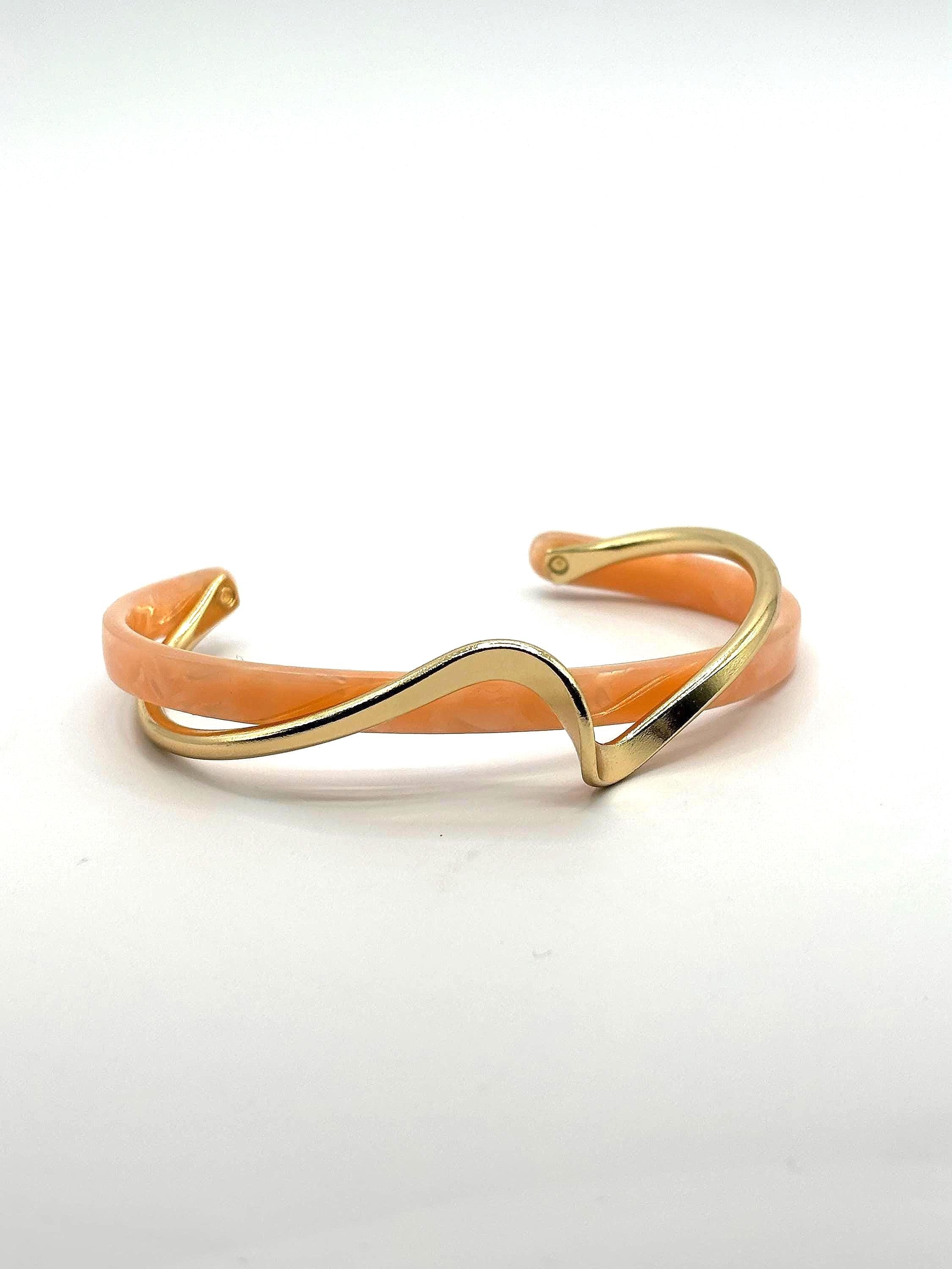 14K Gold Plated Cuff Bangle Bracelet