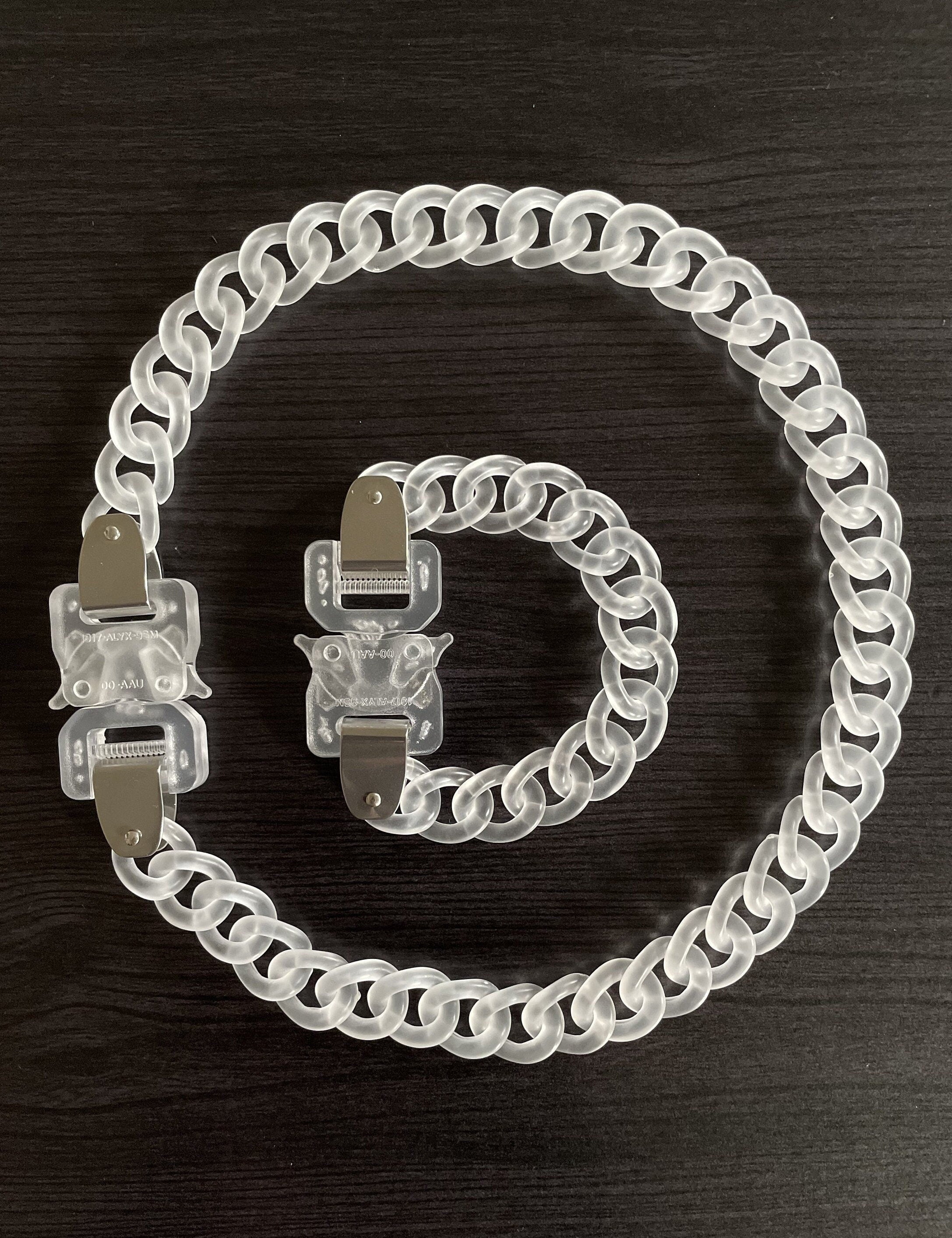 Transparent Buckle Chain Necklace Bracelet Bundle