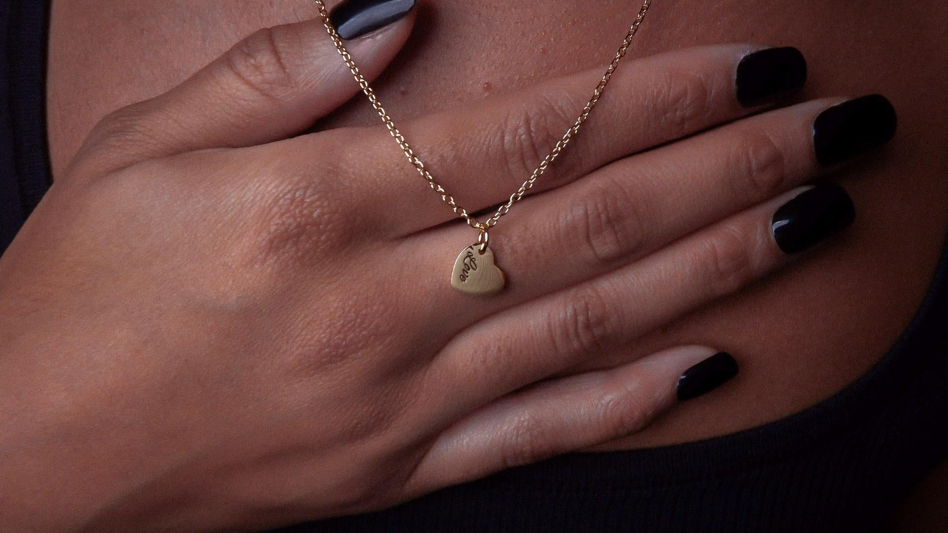 Engravable Heart Necklace