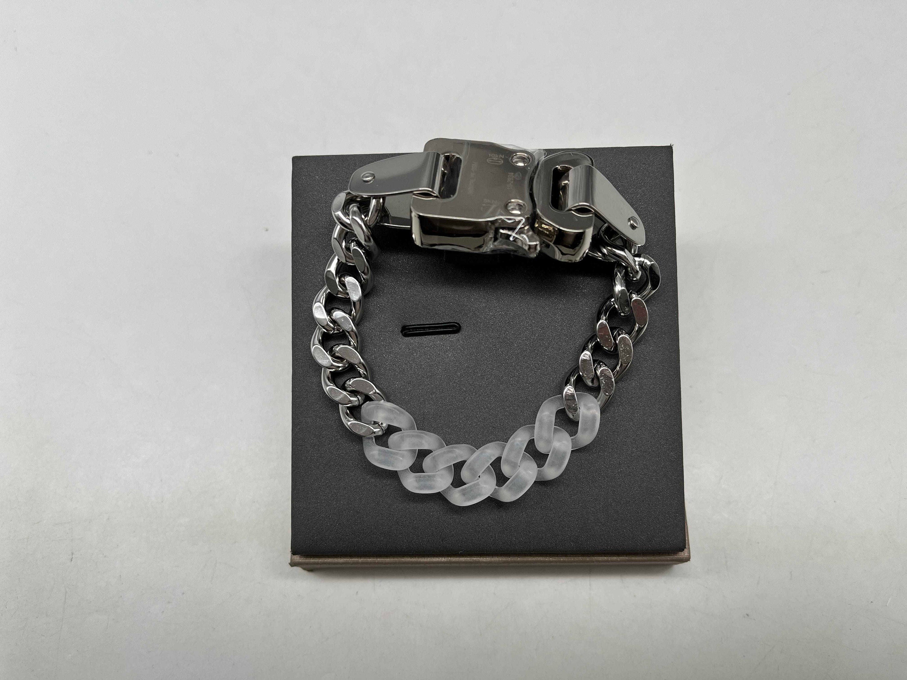 ALYX Silver & Transparent Buckle Bracelet