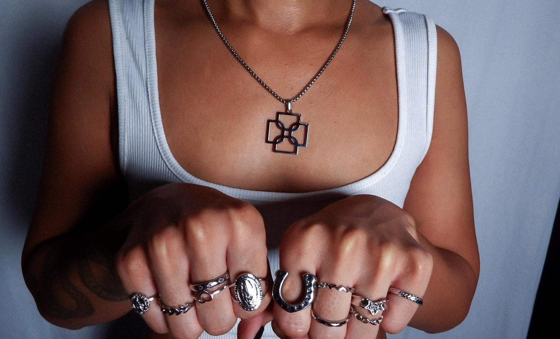 Geo Cross Necklace