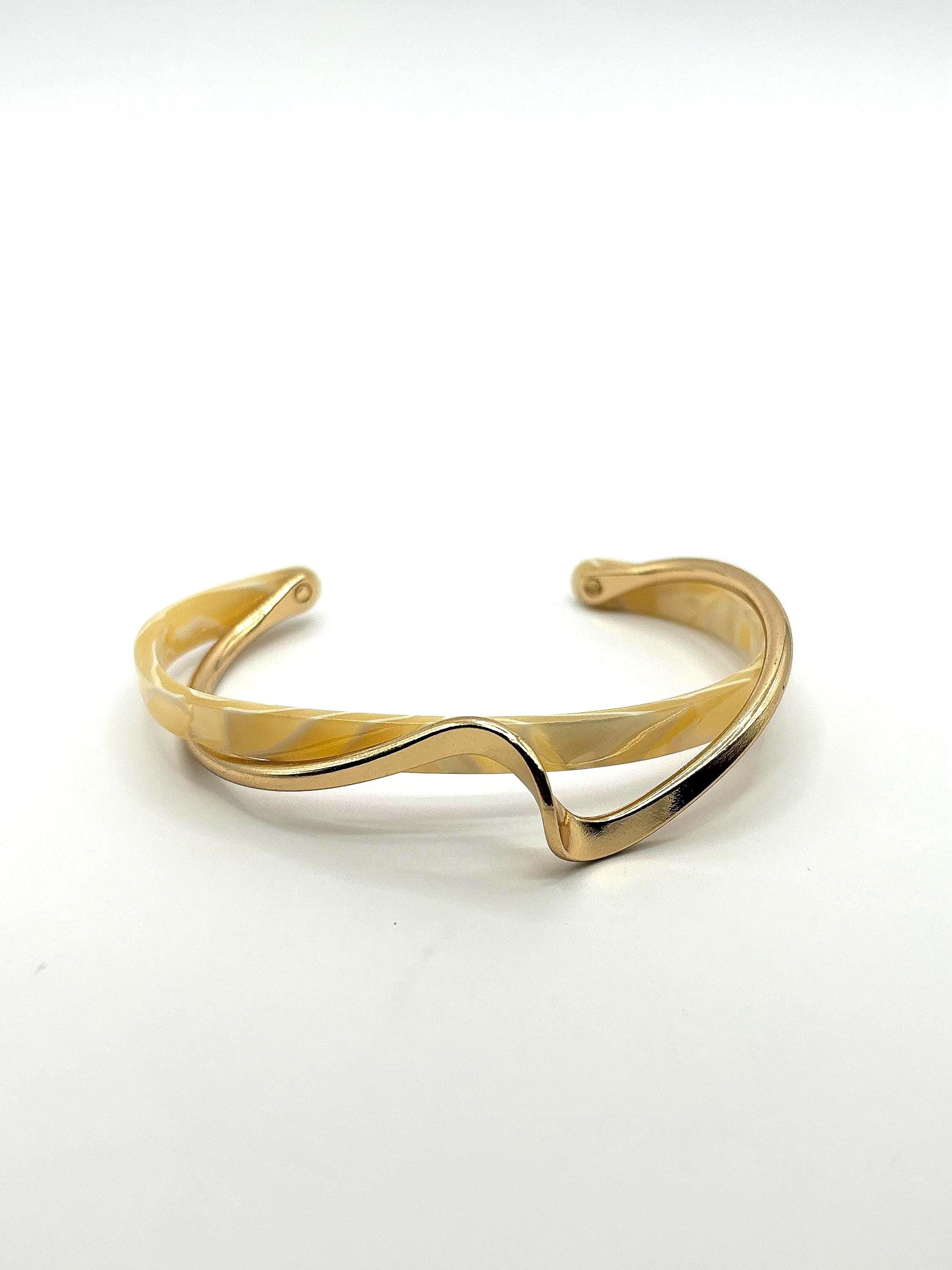 14K Gold Plated Cuff Bangle Bracelet