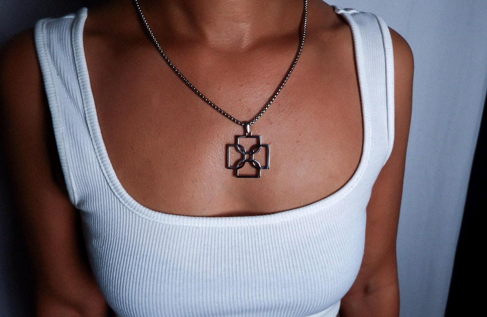 Geo Cross Necklace