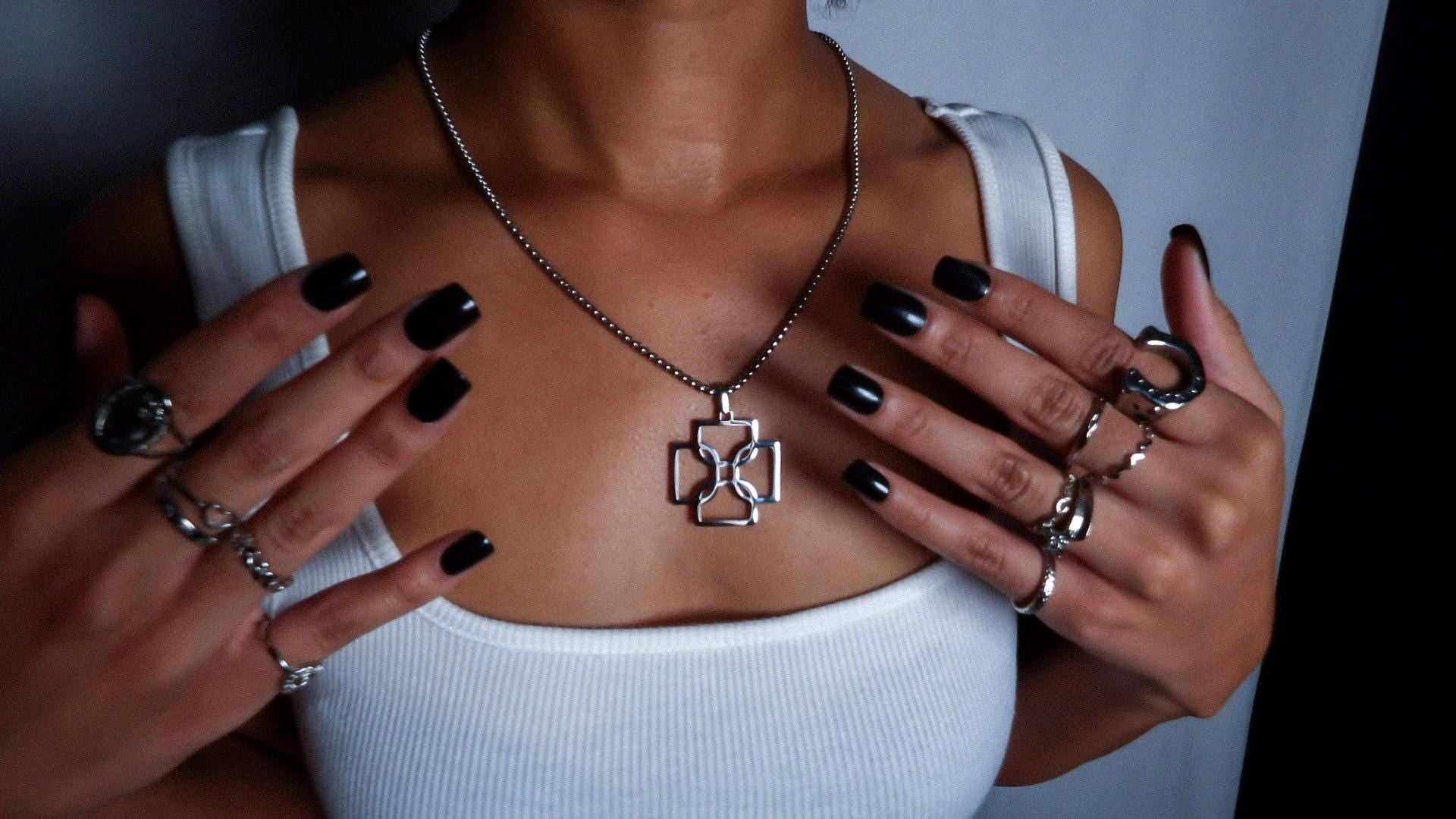 Geo Cross Necklace
