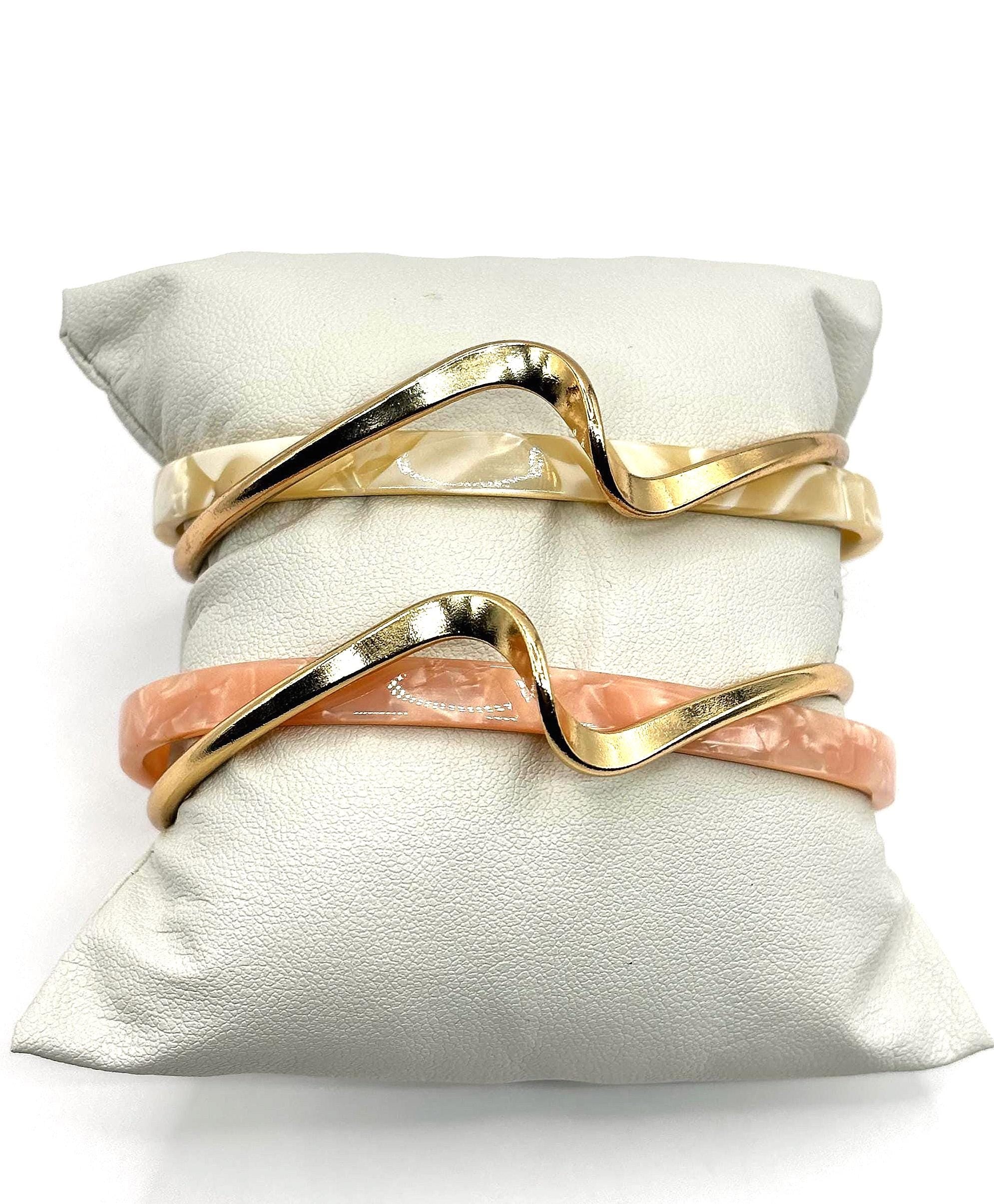 14K Gold Plated Cuff Bangle Bracelet