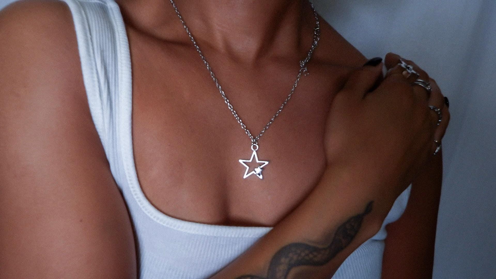 Double Star Pendant Necklace